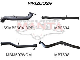 Isuzu D-Max Jan 2017 - 2020 3.0L TURBO BACK WITHOUT CAT & WITHOUT MUFFLER