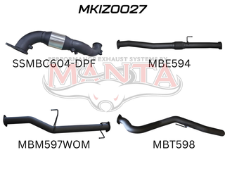 Isuzu D-Max Jan 2017 - 2020 3.0L TURBO BACK WITH CAT & WITHOUT MUFFLER