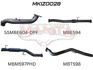 Isuzu D-Max Jan 2017 - 2020 3.0L TURBO BACK WITHOUT CAT & WITH HOTDOG