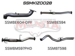 Isuzu D-Max Jan 2017 - 2020 3.0L TURBO BACK WITHOUT CAT & WITH HOTDOG