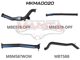 BT50  DPF 3.2L WITHOUT CAT & WITHOUT MUFFLER