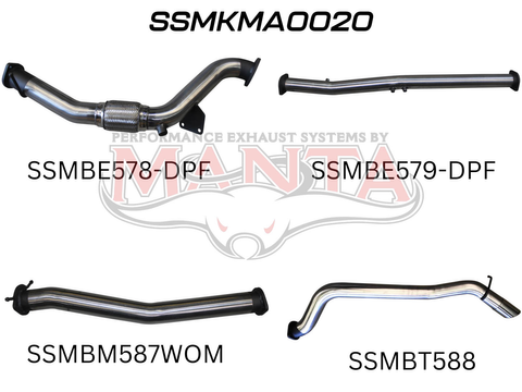 BT50  DPF 3.2L WITHOUT CAT & WITHOUT MUFFLER