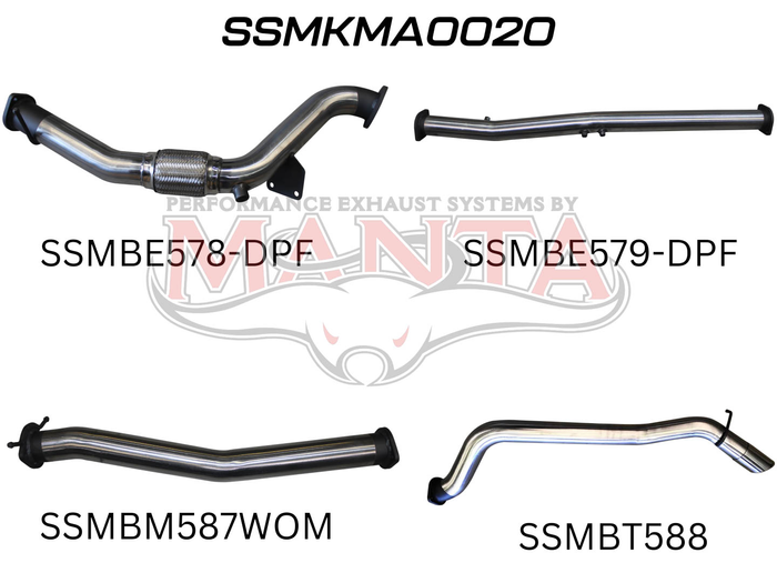 Mazda BT50  DPF 3.2L WITHOUT CAT & WITHOUT MUFFLER