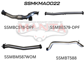 Mazda BT50 DPF 3.2L WITH CAT & WITHOUT MUFFLER