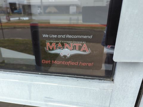 Get Mantafied Here! Dealer door sticker