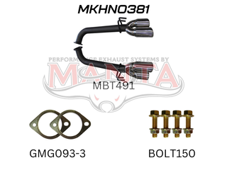 Holden Commodore VE Sedan, Wagon V8 6.0L HSV & SS 2.5in Dual Rear Tail Pipes Axle Back Kit