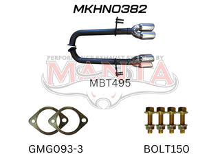 Holden Commodore VE SS & Maloo Ute V8 6.0L 2.5iin Dual Rear Tail Pipes Axle Back Kit