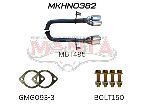 Holden Commodore VE SS & Maloo Ute V8 6.0L 2.5iin Dual Rear Tail Pipes Axle Back Kit