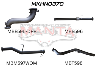 Holden Commodore HOLDEN COLORADO RG DPF 3IN TURBO BACK WITHOUT CAT & WITHOUT MUFFLER