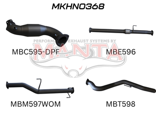 Holden Commodore HOLDEN COLORADO RG DPF 3IN TURBO BACK WITH CAT & WITHOUT MUFFLER