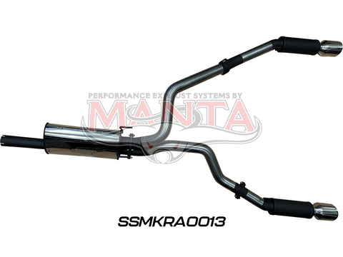 RAM DS 1500 5.7L V8 3in Twin Cat Back Exhaust, Rear Mufflers With 5in Chrome Tips