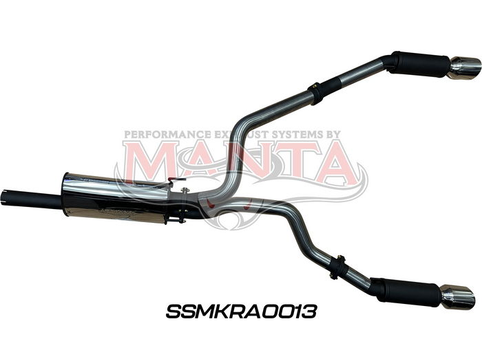 RAM DS 1500 5.7L V8 3in Twin Cat Back Exhaust, Rear Mufflers With 5in Chrome Tips
