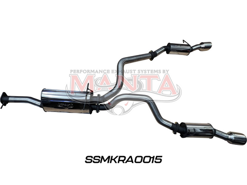 RAM DT 1500 5.7L V8 3in Twin Cat Back Exhaust, Rear Muffler With 5in Chrome tips
