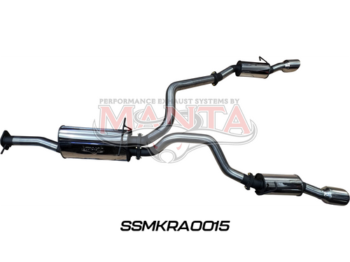 RAM DT 1500 5.7L V8 3in Twin Cat Back Exhaust, Rear Muffler With 5in Chrome tips