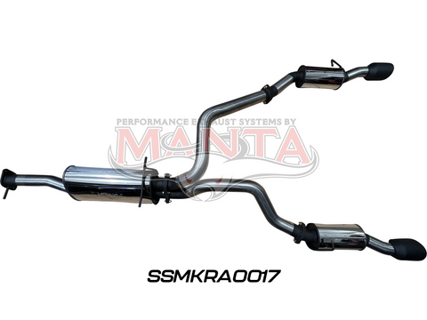 RAM DT 1500 5.7L V8 3in Twin Cat Back Exhaust, Rear Mufflers With 5in Black Tips