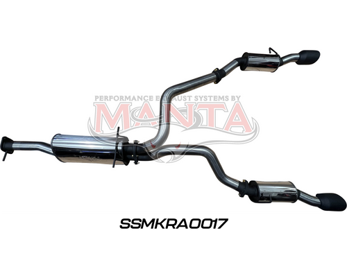 RAM DT 1500 5.7L V8 3in Twin Cat Back Exhaust, Rear Mufflers With 5in Black Tips