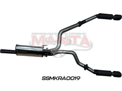 RAM DS 1500 5.7L V8 3in Twin Cat Back Exhaust, Rear Mufflers 5in Black Tips