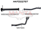 Ford Next Gen T6.2 Ranger V6 3in DPF Back Without Mufflers, Twin Tip Side Exit