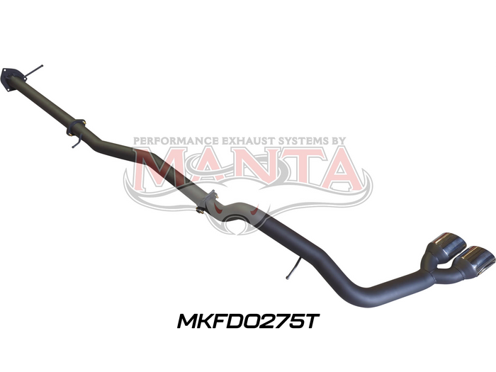 Ford Next Gen T6.2 Ranger V6 3in DPF Back Without Mufflers, Twin Tip Side Exit