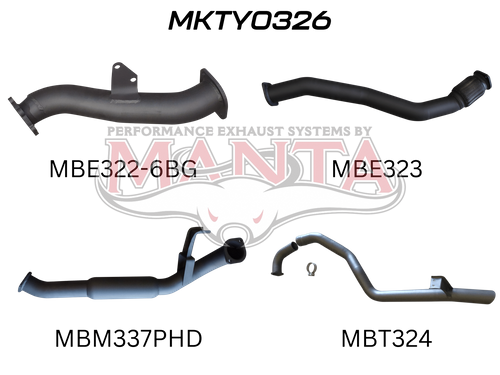Toyota Landcruiser HZJ105 6 Bolt Garrett 3in Turbo Back with Hotdog