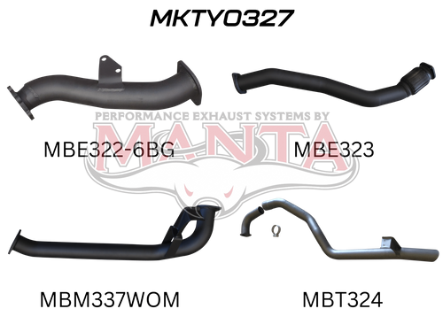 Toyota Landcruiser HZJ105 6 Bolt Garrett 3in Turbo Back without Muffler
