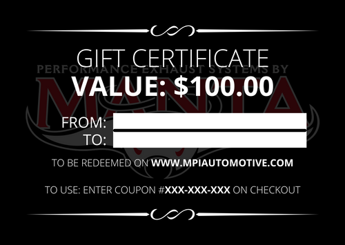 MPIAUTOMOTIVE.COM $100 GIFT CARD