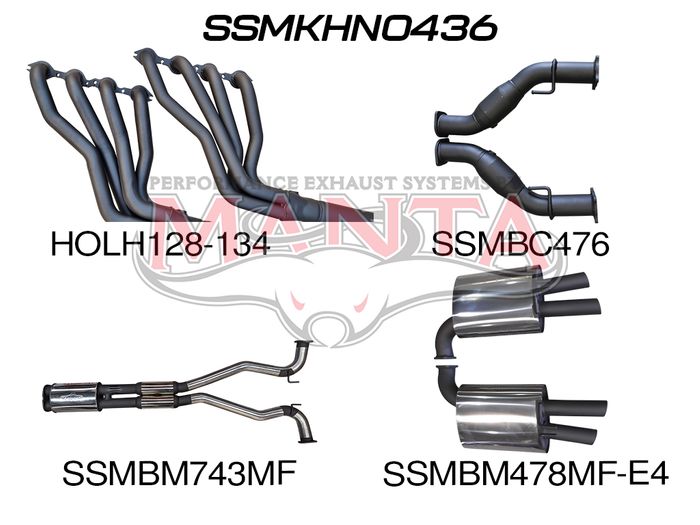 VF HSV V8 Sedan Wagon 3in With 1 3/4 in Extractors Muffler/Muffler