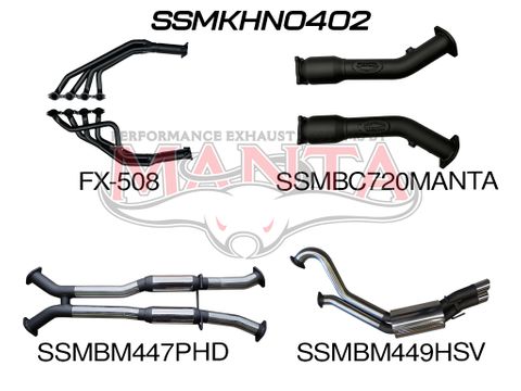 VY VZ V8 HSV Sedan 3in Dual With 1 3/4 in Extractors Hotdog/Muffler