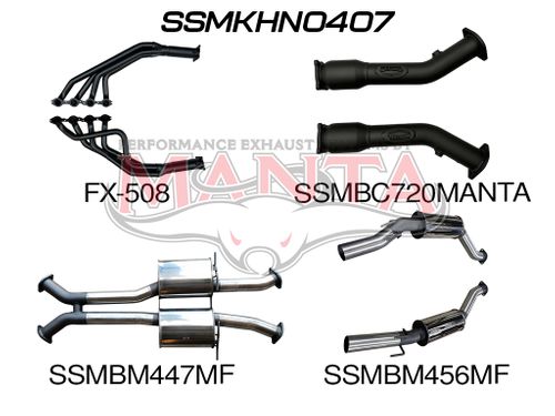 VZ Gto Monaro 3in Dual With 1 3/4 in Extractors Muffler/Muffler