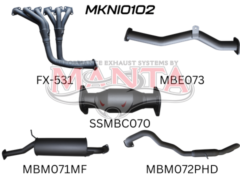 Nissan Patrol GU 4.8L Full System with Centre Muffler & Rear Hotdog