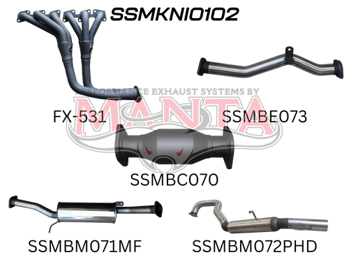 Nissan Patrol GU 4.8L Full System with Centre Muffler & Rear Hotdog
