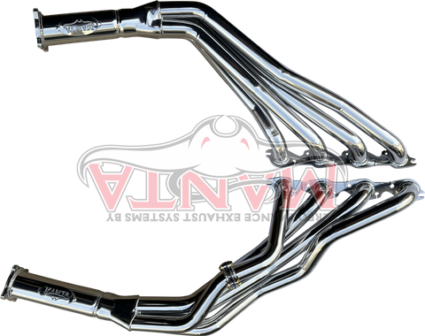 Commodore VB - VS V8 5.0L EFI 1 3/4in 4-1 Tuned Extractor 3 inch Outlets - Ceramic Coated (Silver)