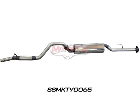 Toyota Hilux 150 4.0L V6 2.5in Cat Back Exhaust System, centre muffler, rear hotdog