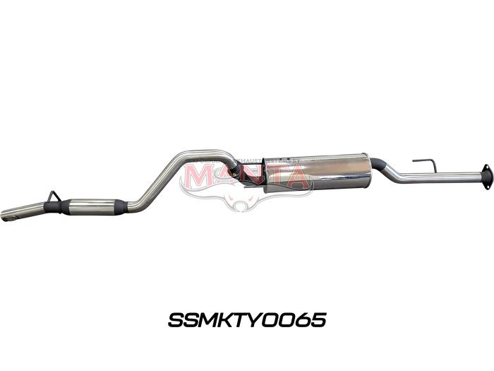 Toyota Hilux 150 4.0L V6 2.5in Cat Back Exhaust System, centre muffler, rear hotdog