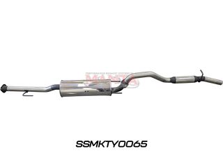 Toyota Hilux 150 4.0L V6 2.5in Cat Back Exhaust System, centre muffler, rear hotdog