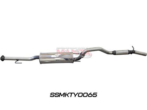 Toyota Hilux 150 4.0L V6 2.5in Cat Back Exhaust System, centre muffler, rear hotdog