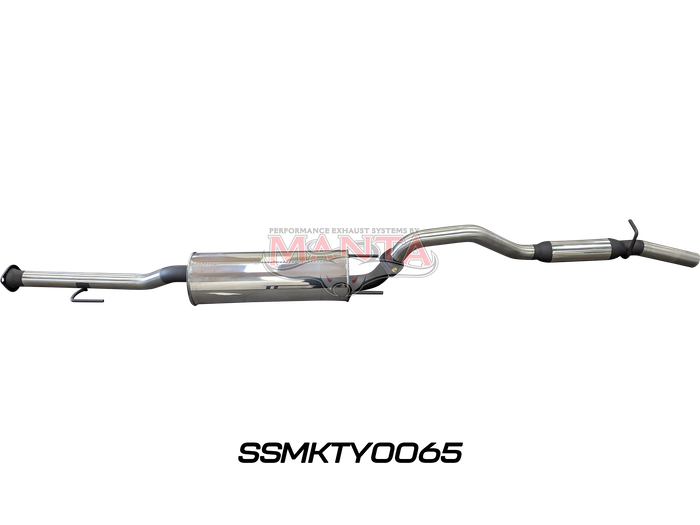 Toyota Hilux 150 4.0L V6 2.5in Cat Back Exhaust System, centre muffler, rear hotdog