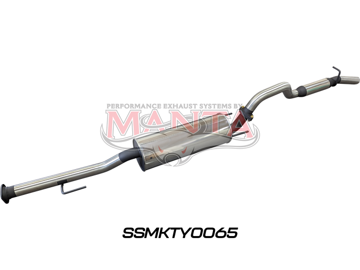 Toyota Hilux 150 4.0L V6 2.5in Cat Back Exhaust System, centre muffler, rear hotdog