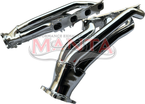 RAM1500 V8 HEMI 1 3/4in Extractors with 3in outlets - Ceramic Coated (Silver)