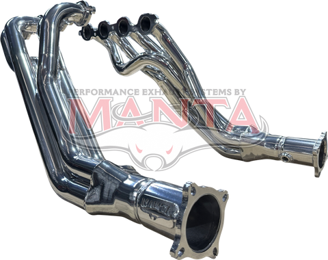 Chevrolet Camaro Gen 6 V8 6.2L 1 7/8in Extractors with 3in outlets - Ceramic Coated (Silver)