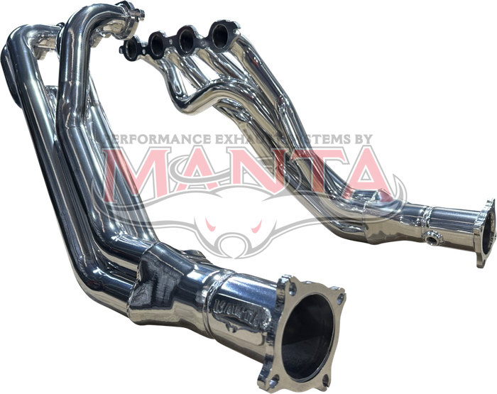 Chevrolet Camaro Gen 6 V8 6.2L 1 7/8in Extractors with 3in outlets - Ceramic Coated (Silver)
