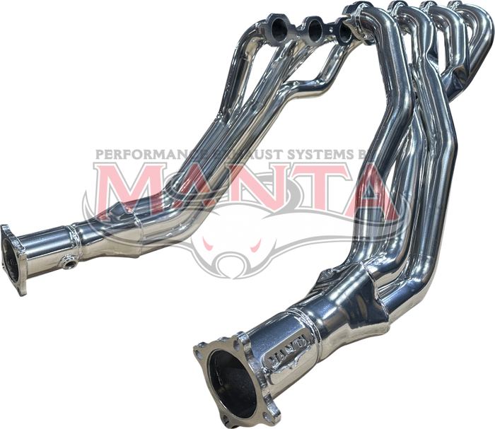 Chevrolet Camaro Gen 6 V8 6.2L 1 7/8in Extractors with 3in outlets - Ceramic Coated (Silver)