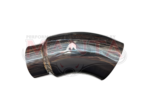 4in (102mm) Outlet, 3in inlet short leg, Straight long cone, Stainless Steel