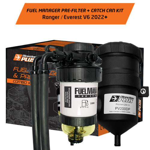 Fuel Manager Pre-Filter + Catch Can Kit for Next Gen Ranger & Everest V6