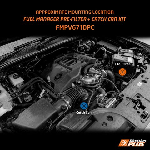 Fuel Manager Pre-Filter + Catch Can Kit for Next Gen Ranger & Everest V6