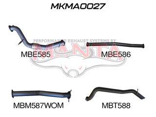 BT50 B32P 3.2L Without Cat & Without Muffler