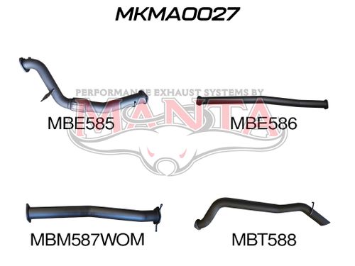 BT50 B32P 3.2L Without Cat & Without Muffler