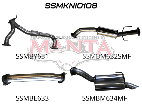 Nissan Patrol Y62 V8 5.6L Wagon 3in Catback With Medium Muffler