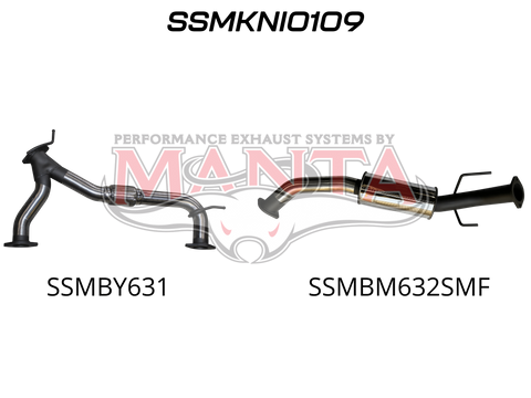 Nissan Patrol Y62 V8 5.6L, 3in Centre Small Medium Muffler For OE Muffler Replacement