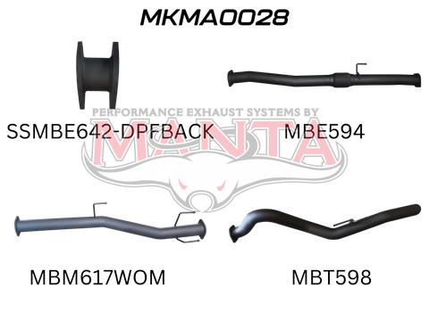 Mazda BT50 2021 ON 1.9L DPF BACK